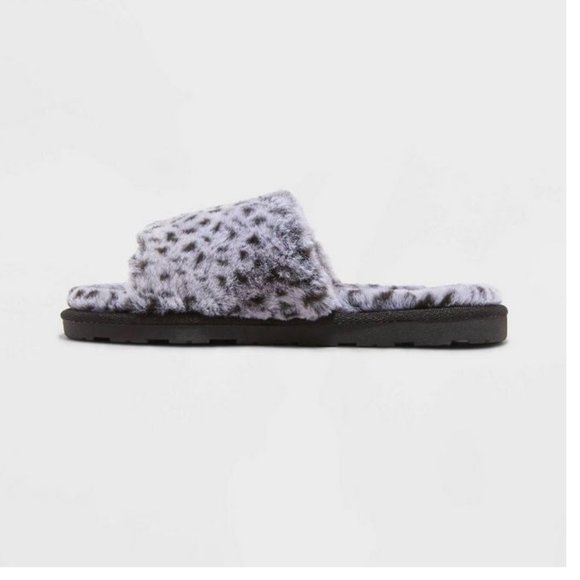 Womens Emma Faux Fur Slide Slippers 